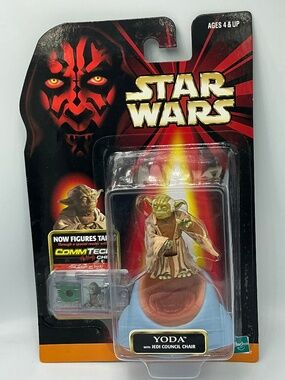 Star Wars Episode 1 Yoda Council Chair Action Figure Hasbro CommTech 1998